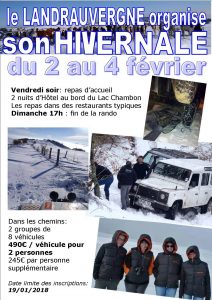 Hivernale Landrauvergne 2018 @ Chambon sur Lac | Chambon-sur-Lac | Auvergne-Rhône-Alpes | France