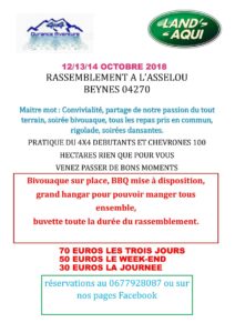 Rassemblement Land'Aqui &  4x4 Durance Aventure @ Beynes | Beynes | Provence-Alpes-Côte d'Azur | France